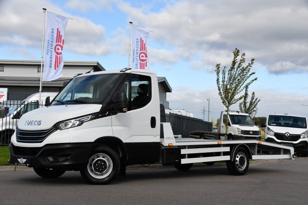 Iveco 35S18 Daily | Oprijwagen | Geveerde stoel | 3,5t trekgw. | Adaptive CC | LED NAV ECC Adaptive CC | Faustmann opbouw | 1100 KG Laadvermogen
