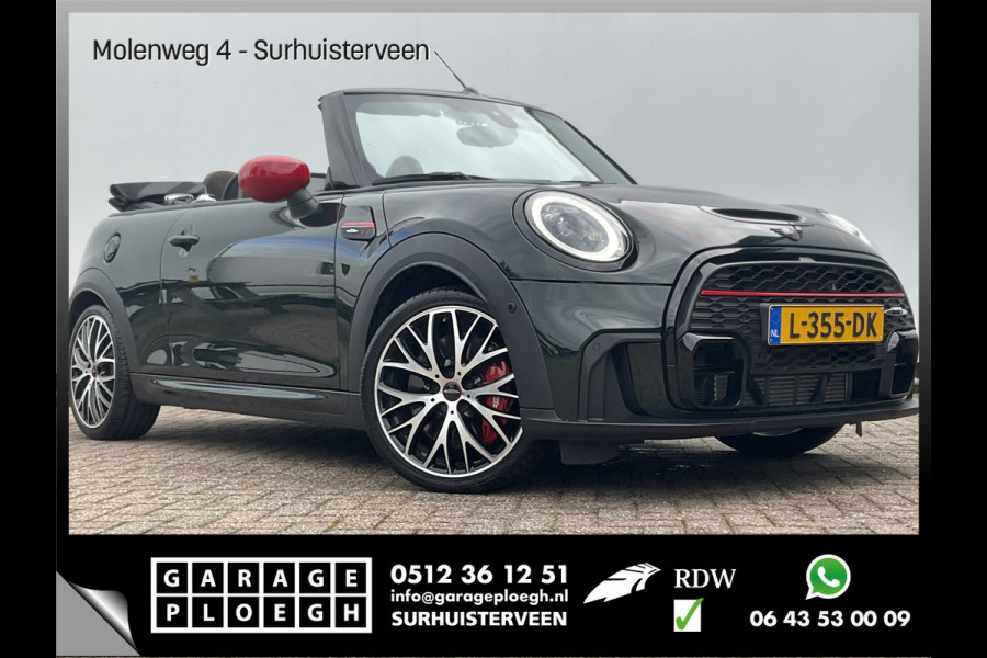 MINI Cabrio 2.0 John Cooper Works Incl.BTW Cabrio H/K Hud Adap.Cruise Stoelverw British-Racing Green!