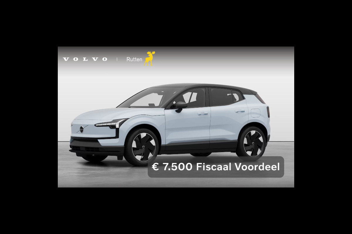 Volvo EX30 272PK Ext. Range Plus / Nu van €45.995 Voor €38.495! / / Adaptieve Cruise Control/ Dodehoek Detectie / Parkeersensoren voor en achter/ Achteruitrijcamera/ Warmtepomp/ Google Services/W