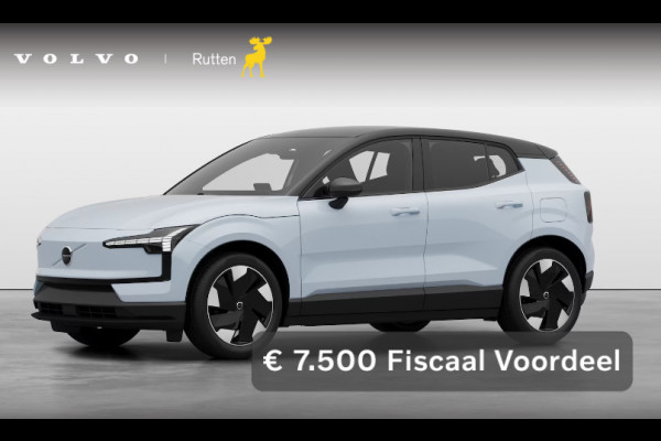 Volvo EX30 272PK Ext. Range Plus / Nu van €45.995 Voor €38.495! / / Adaptieve Cruise Control/ Dodehoek Detectie / Parkeersensoren voor en achter/ Achteruitrijcamera/ Warmtepomp/ Google Services/W