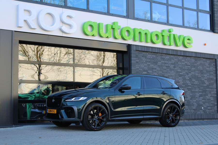 Jaguar F-Pace 5.0 V8 S/C AWD SVR | UNIEK! | DEALER OND | HUD | 360 | STOELKOELING | ELEK TREKHAAK | MERIDIAN |