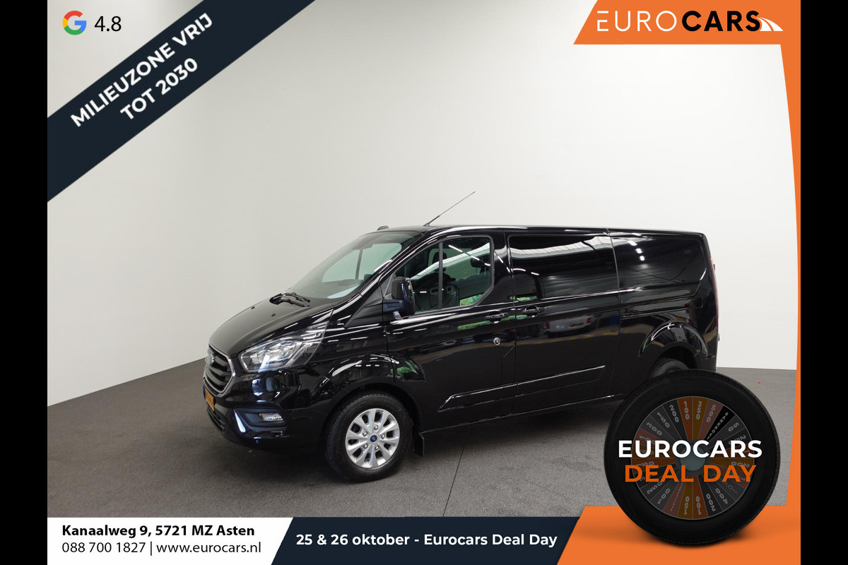 Ford Transit Custom 300 2.0 TDCI L2H1 Limited Dubbele cabine Automaat Navi| Airco 2 Schuifdeuren Trekhaak PDC V& A Carplay DAB
