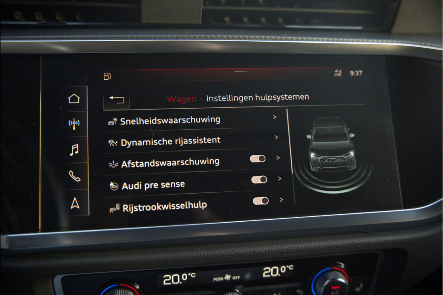 Audi Q3 Sportback 35 TFSI Pro Line S | S-Line | Stoelverwarming | Keyless | 360 Camera | Leer | Elektrische Stoelen | Adaptive Cruise Control | Dodehoekdetectie | Navigatie | Parkeersensoren | Vitrual Cockpit