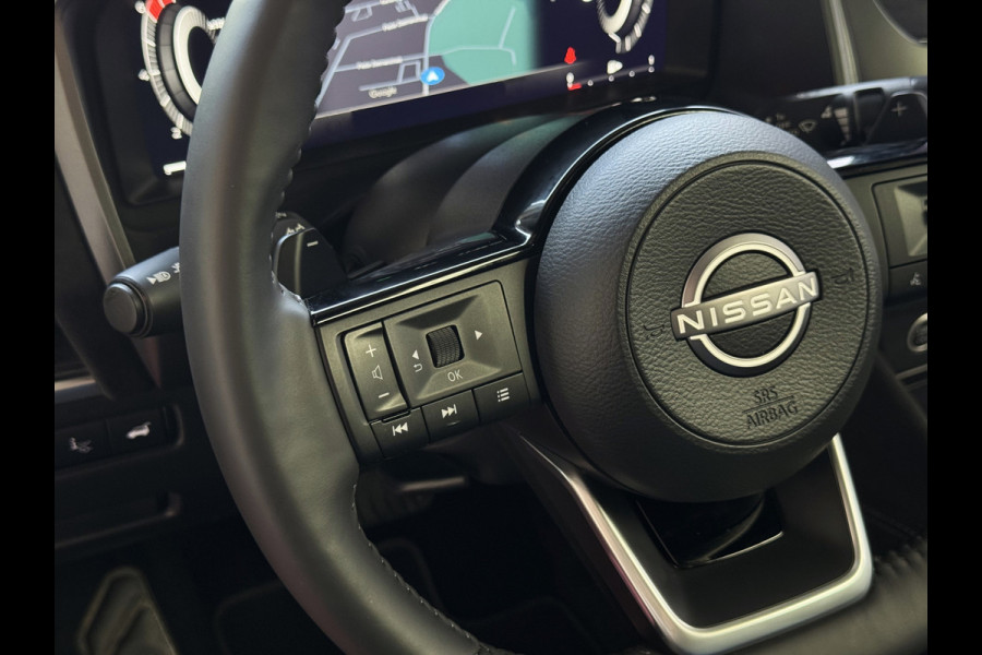Nissan QASHQAI 1.3 MHEV 160PK 20''LMV LEER PANO MASSAGE TEKNA PLUS BOSE STOEL/STUUR/RUIT VERW MATRIX.LED ELEK.KLEP HEADUP 20''LMV GOOGLE NAVI 03/2025