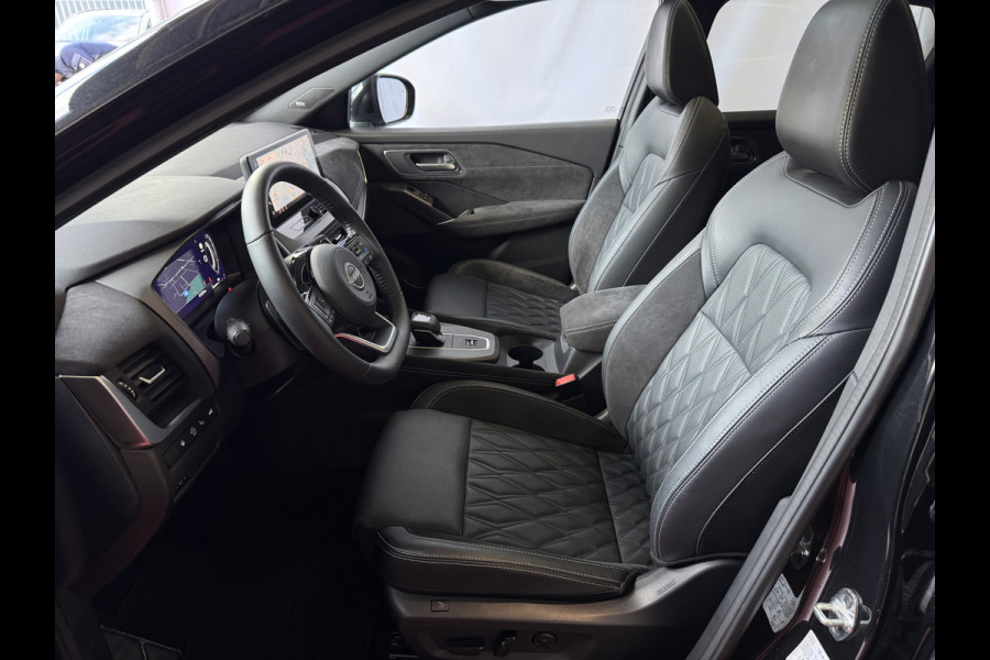 Nissan QASHQAI 1.3 MHEV 160PK 20''LMV LEER PANO MASSAGE TEKNA PLUS BOSE STOEL/STUUR/RUIT VERW MATRIX.LED ELEK.KLEP HEADUP 20''LMV GOOGLE NAVI 03/2025