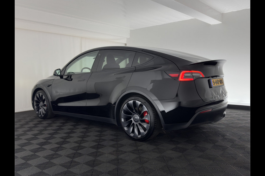 Tesla Model Y Performance AWD 75 kWh {SOH-84%} [ 3-Fase ] (INCL-BTW) Aut. *PANO | AUTO-PILOT | LUXURY-LEATHER | TOP-VIEW | NAVI-FULLMAP | MATRIX-LED | DIGI-COCKPIT | KEYLESS | CAMERA | DAB+ | HEATED-COMFORTSEATS | PRIVACY-GLASS | 21''ALU*