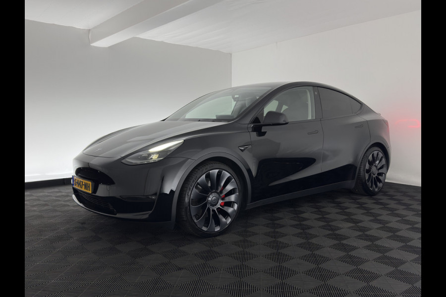 Tesla Model Y Performance AWD 75 kWh {SOH-84%} [ 3-Fase ] (INCL-BTW) Aut. *PANO | AUTO-PILOT | LUXURY-LEATHER | TOP-VIEW | NAVI-FULLMAP | MATRIX-LED | DIGI-COCKPIT | KEYLESS | CAMERA | DAB+ | HEATED-COMFORTSEATS | PRIVACY-GLASS | 21''ALU*