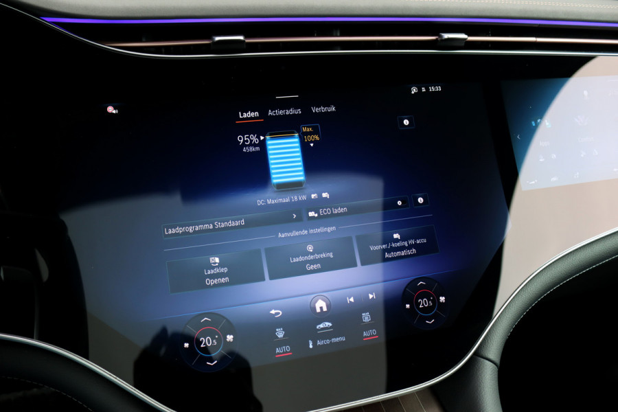 Mercedes-Benz EQE SUV 350 4MATIC AMG Line 91 kWh | ex BTW €65.600,- | Hyperscreen | Airmatic | Achterasbesturing | Distronic+ | Memory | Stoelventilatie | HUD | Burmester | Digital Light | Panoramadak | Surround Camera |