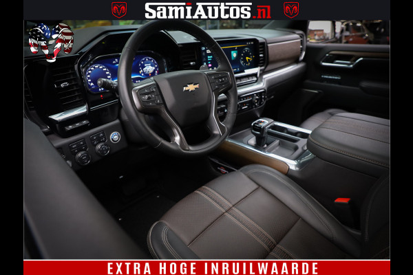 Chevrolet Silverado LUXURY PICK UP | 6.2 V8 HIGH COUNTRY | BOM VOL | DC | TITANIUM RUSH KLEUR | HUD | ZO GOED ALS NIEUW |