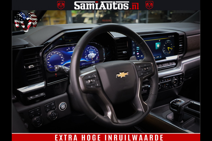 Chevrolet Silverado LUXURY PICK UP | 6.2 V8 HIGH COUNTRY | BOM VOL | DC | TITANIUM RUSH KLEUR | HUD | ZO GOED ALS NIEUW |