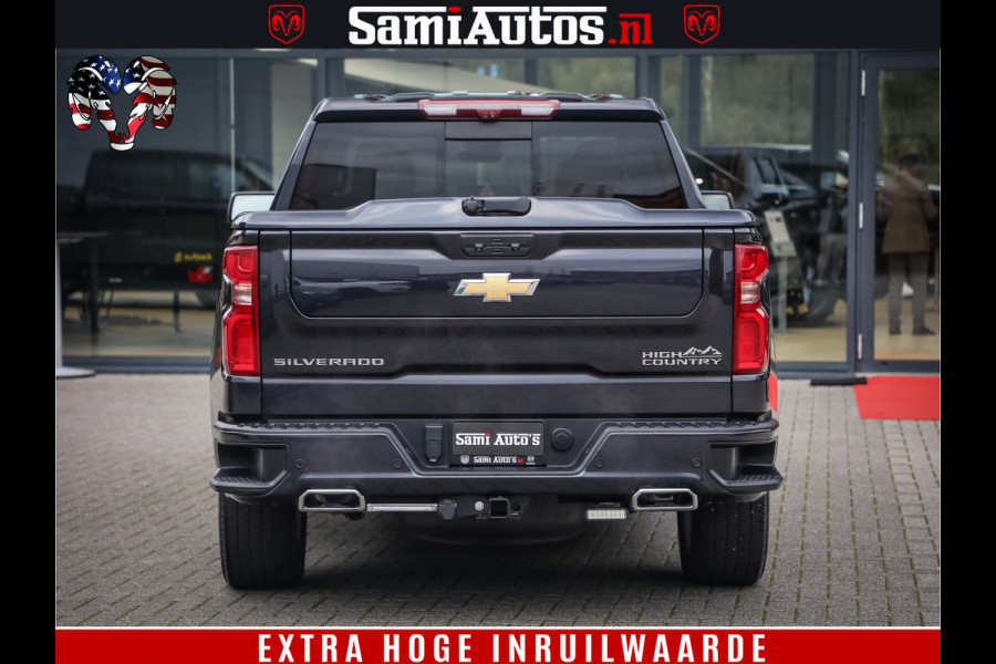 Chevrolet Silverado LUXURY PICK UP | 6.2 V8 HIGH COUNTRY | BOM VOL | DC | TITANIUM RUSH KLEUR | HUD | ZO GOED ALS NIEUW |