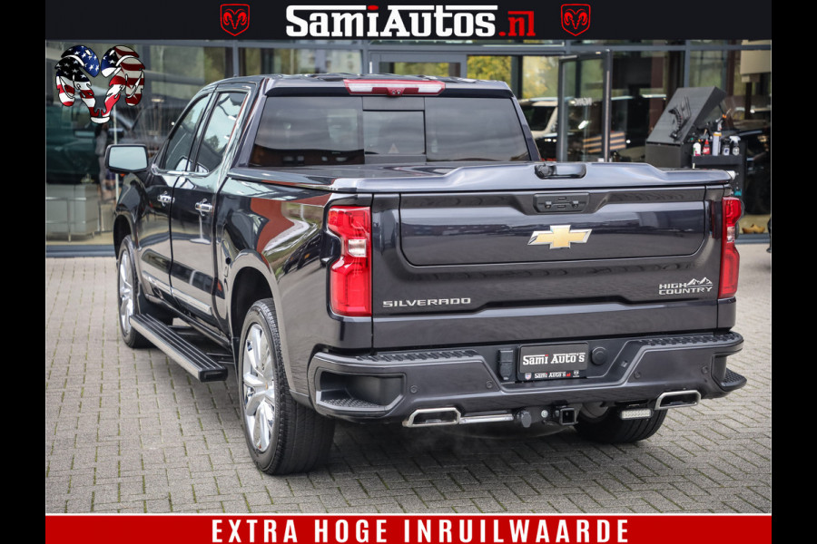 Chevrolet Silverado LUXURY PICK UP | 6.2 V8 HIGH COUNTRY | BOM VOL | DC | TITANIUM RUSH KLEUR | HUD | ZO GOED ALS NIEUW |