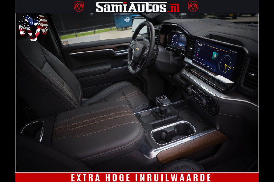 Chevrolet Silverado LUXURY PICK UP | 6.2 V8 HIGH COUNTRY | BOM VOL | DC | TITANIUM RUSH KLEUR | HUD | ZO GOED ALS NIEUW |