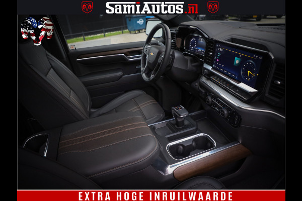 Chevrolet Silverado LUXURY PICK UP | 6.2 V8 HIGH COUNTRY | BOM VOL | DC | TITANIUM RUSH KLEUR | HUD | ZO GOED ALS NIEUW |