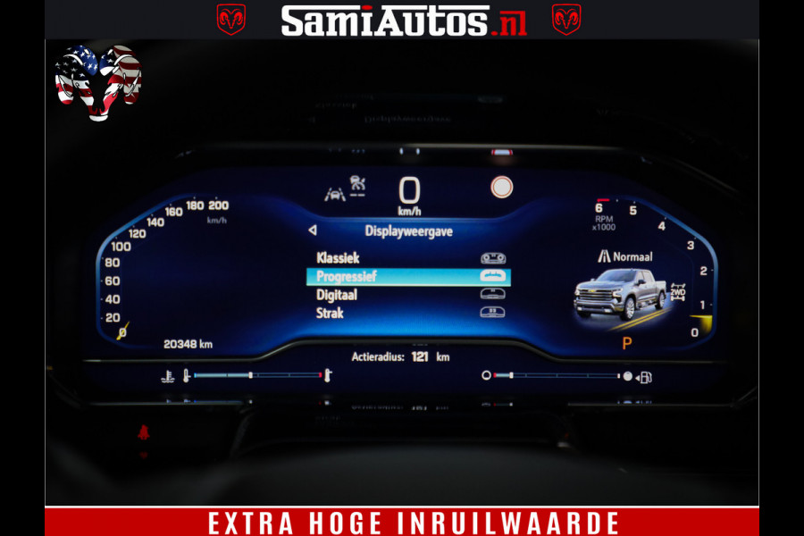 Chevrolet Silverado LUXURY PICK UP | 6.2 V8 HIGH COUNTRY | BOM VOL | DC | TITANIUM RUSH KLEUR | HUD | ZO GOED ALS NIEUW |