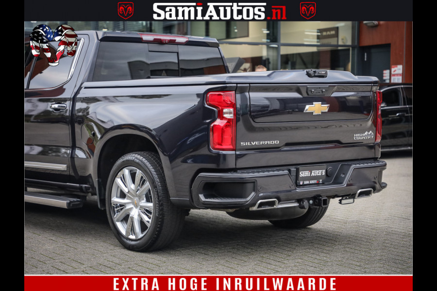 Chevrolet Silverado LUXURY PICK UP | 6.2 V8 HIGH COUNTRY | BOM VOL | DC | TITANIUM RUSH KLEUR | HUD | ZO GOED ALS NIEUW |