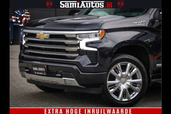Chevrolet Silverado LUXURY PICK UP | 6.2 V8 HIGH COUNTRY | BOM VOL | DC | TITANIUM RUSH KLEUR | HUD | ZO GOED ALS NIEUW |