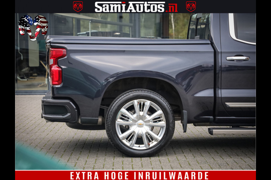 Chevrolet Silverado LUXURY PICK UP | 6.2 V8 HIGH COUNTRY | BOM VOL | DC | TITANIUM RUSH KLEUR | HUD | ZO GOED ALS NIEUW |