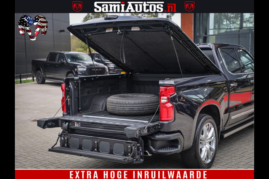 Chevrolet Silverado LUXURY PICK UP | 6.2 V8 HIGH COUNTRY | BOM VOL | DC | TITANIUM RUSH KLEUR | HUD | ZO GOED ALS NIEUW |