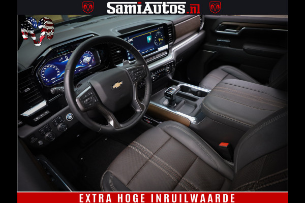 Chevrolet Silverado LUXURY PICK UP | 6.2 V8 HIGH COUNTRY | BOM VOL | DC | TITANIUM RUSH KLEUR | HUD | ZO GOED ALS NIEUW |