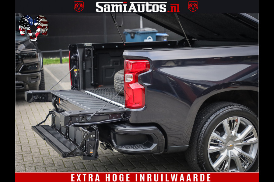 Chevrolet Silverado LUXURY PICK UP | 6.2 V8 HIGH COUNTRY | BOM VOL | DC | TITANIUM RUSH KLEUR | HUD | ZO GOED ALS NIEUW |
