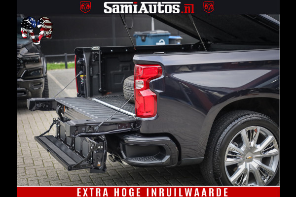 Chevrolet Silverado LUXURY PICK UP | 6.2 V8 HIGH COUNTRY | BOM VOL | DC | TITANIUM RUSH KLEUR | HUD | ZO GOED ALS NIEUW |