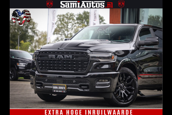 Dodge Ram 1500 Limited Demo Night High Output 540HP 706Nm | Massage + Full Option | De Meest Luxe en Volle Pick-Up in zijn Klasse | Comfortabele Dubbele Cabine met Royale 5 Zitplaatsen | BPM vrij | Nu Leverbaar uit Voorraad | Voorraad Nr 2263 - V76JVF
