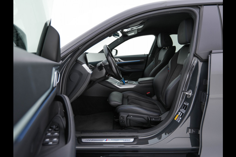BMW i4 eDrive40 84 kWh M-Sportpack [ 3-Fase ] { SOH-95%} (INCL-BTW) *LEATHER-ALCANTARA | FULL-LED | ADAPTIVE-CRUISE | WIDE-SCREEN-DIGI-COCKPIT | DAB+ | CAMERA | AMBIENT-LIGHT | CARPLAY | SPORT-SEATS | PRIVACY-GLASS | TOWBAR | 18''ALU*