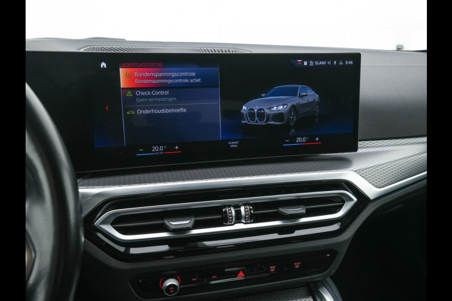 BMW i4 eDrive40 84 kWh M-Sportpack [ 3-Fase ] { SOH-95%} (INCL-BTW) *LEATHER-ALCANTARA | FULL-LED | ADAPTIVE-CRUISE | WIDE-SCREEN-DIGI-COCKPIT | DAB+ | CAMERA | AMBIENT-LIGHT | CARPLAY | SPORT-SEATS | PRIVACY-GLASS | TOWBAR | 18''ALU*