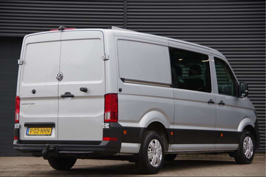 Volkswagen Crafter 35 2.0 TDI L3H2 DC 6P, 140PK AUT. LEDER, TREKHAAK, CAMERA, NAVI, AIRCO, APPLE CARPLAY/ANDROID AUTO, DUBBELE CABINE, DUBBEL CABIN