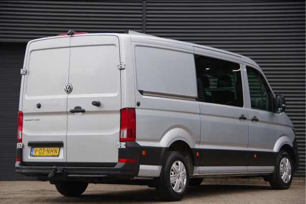 Volkswagen Crafter 35 2.0 TDI L3H2 DC 6P, 140PK AUT. LEDER, TREKHAAK, CAMERA, NAVI, AIRCO, APPLE CARPLAY/ANDROID AUTO, DUBBELE CABINE, DUBBEL CABIN