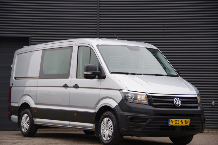 Volkswagen Crafter 35 2.0 TDI L3H2 DC 6P, 140PK AUT. LEDER, TREKHAAK, CAMERA, NAVI, AIRCO, APPLE CARPLAY/ANDROID AUTO, DUBBELE CABINE, DUBBEL CABIN
