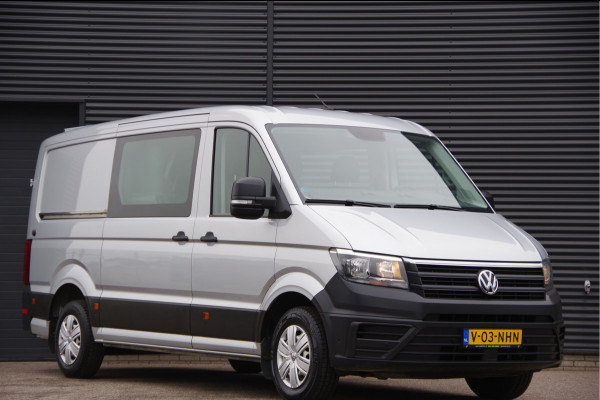 Volkswagen Crafter 35 2.0 TDI L3H2 DC 6P, 140PK AUT. LEDER, TREKHAAK, CAMERA, NAVI, AIRCO, APPLE CARPLAY/ANDROID AUTO, DUBBELE CABINE, DUBBEL CABIN