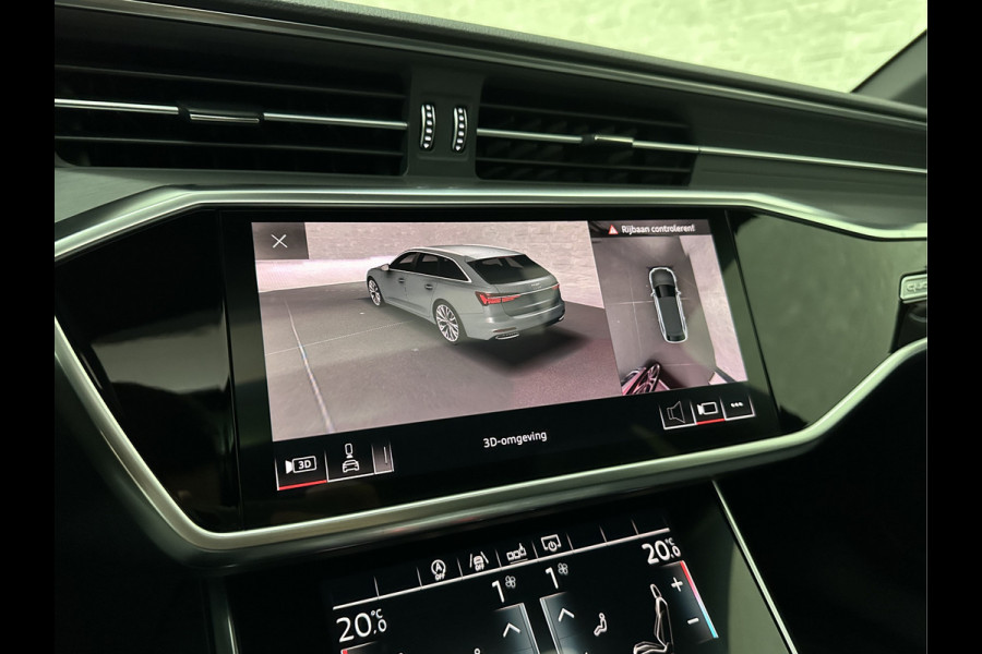 Audi A6 Avant 3.0 V6 340PK S-Line | Luchtvering | ACC | B&O | Panorama | 360 Camera | Matrix-LED | Trekhaak | RS-Leder | Standkachel | 4-Zone Clima | 21'' | Stoelverwarming V+A | Carplay | Lane & Side Assist | Virtual-Cockpit | Draadloos Laden.