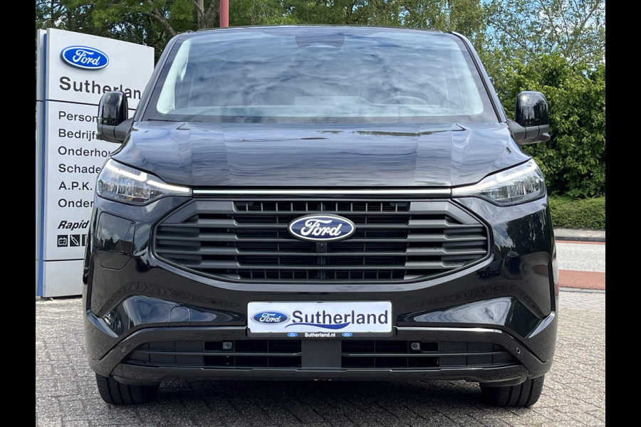 Ford Transit Custom 320 2.5 PHEV L2H1 Black Platinum DC ZUID | Ford Voorraad  | Prijs is excl. BTW incl. BPM  | incl. €4.422,- korting! | Dubbele cabine Snoeks leder | Full led | Dubbele zij-schuifdeur | Direct uit voorraad leverbaar! | Full options