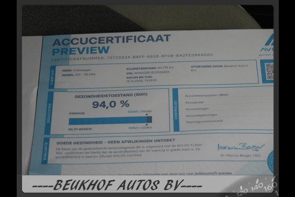 Volkswagen ID.3 First Plus 58 kWh Trekhaak Carplay Soh 94% Volkswagen ID.3 First Plus 58 kWh Trekhaak Carplay Soh 94%