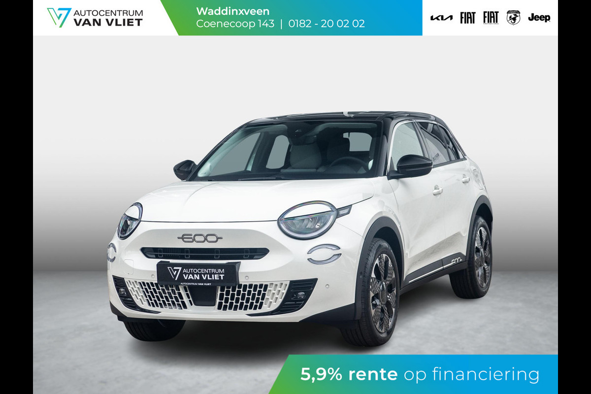 Fiat 600 1.2 Hybrid La Prima | Full Option | Bicolore | Uit voorraad leverbaar !