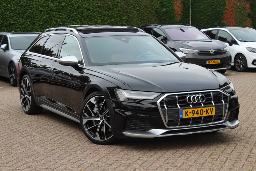 Audi A6 Allroad quattro 55 TFSI Pro Line Plus / Trekhaak / Panoramadak / Camera / Leder / Keyless / 20'' / CarPlay / B&O / Stuurverwarming / Dodehoek / DAB / ACC / Stoelverwarming / Zonnescherm zijruiten
