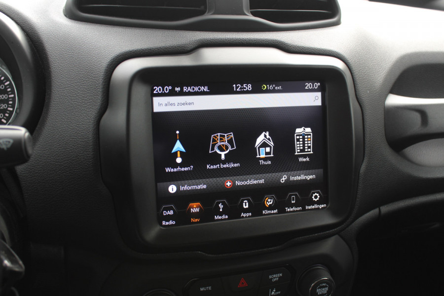 Jeep Renegade 1.4 MultiAir Limited / Trekhaak / Navigatie / CarPlay / 17'' / Parkeerhulp V+A / DAB / ACC Jeep Renegade 1.4 MultiAir Limited / Trekhaak / Navigatie / CarPlay / 17'' / Parkeerhulp V+A / DAB / ACC