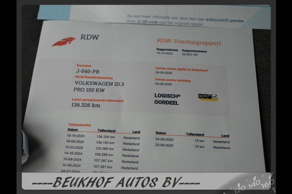 Volkswagen ID.3 First Plus 58 kWh Trekhaak Carplay Soh 92% Volkswagen ID.3 First Plus 58 kWh Trekhaak Carplay Soh 92%