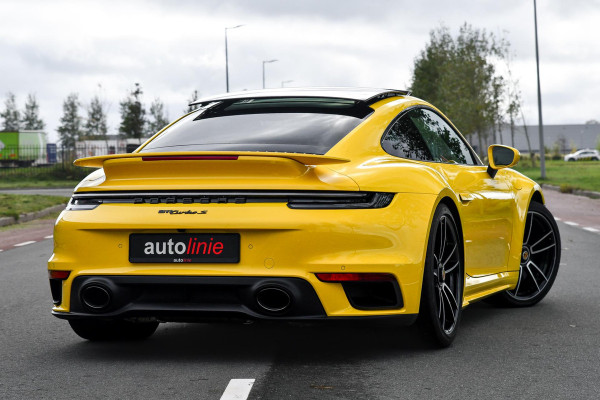 Porsche 911 3.8 Turbo S. Keramisch, Racing Yellow, Burmester, Alcantara hemel, PDCC, Sportuitl, Pano, ACC, 18 Weg, Dodeh, Camera!