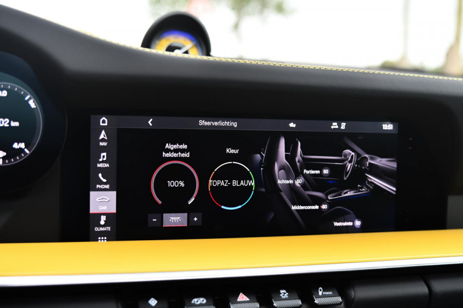 Porsche 911 3.8 Turbo S. Keramisch, Racing Yellow, Burmester, Alcantara hemel, PDCC, Sportuitl, Pano, ACC, 18 Weg, Dodeh, Camera!