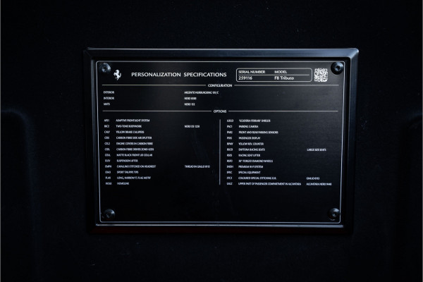 Ferrari F8 Tributo 3.9 V8 HELE - Argento Nurburgring | Passenger Display | Racing Seats | Lift Ferrari F8 Tributo 3.9 V8 HELE - Argento Nurburgring | Passenger Display | Racing Seats | Lift