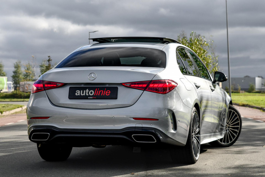 Mercedes-Benz C-Klasse 180 AMG Night ed. Pano, Memory, 360, Dodeh, Sfeer, CarPlay!