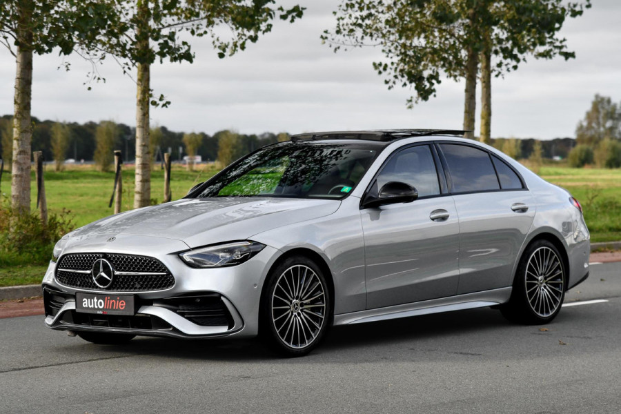Mercedes-Benz C-Klasse 180 AMG Night ed. Pano, Memory, 360, Dodeh, Sfeer, CarPlay!