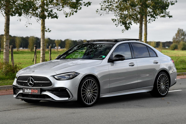 Mercedes-Benz C-Klasse 180 AMG Night ed. Pano, Memory, 360, Dodeh, Sfeer, CarPlay!