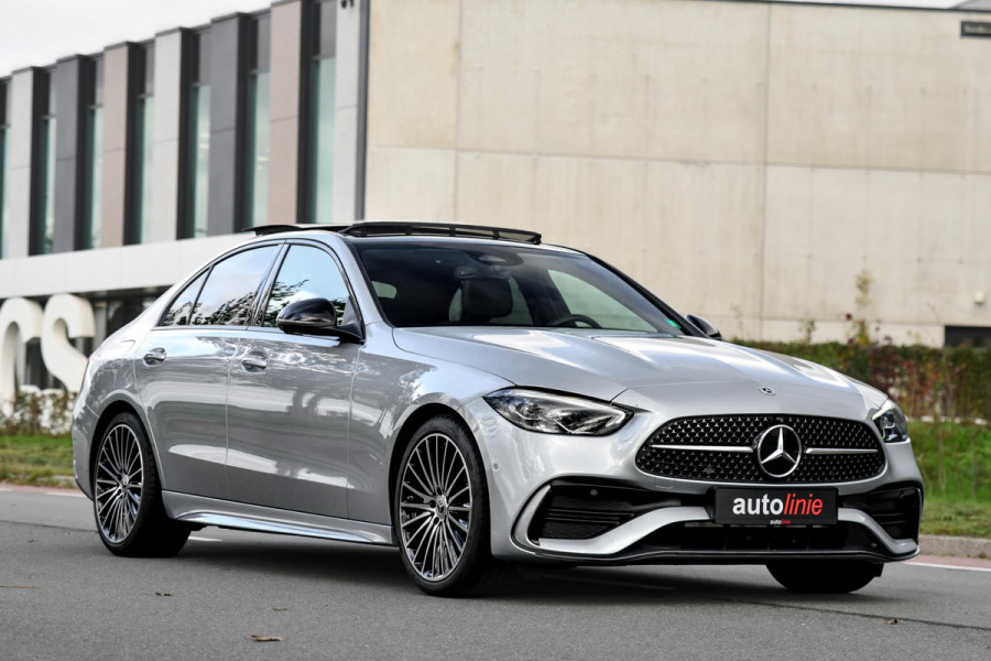 Mercedes-Benz C-Klasse 180 AMG Night ed. Pano, Memory, 360, Dodeh, Sfeer, CarPlay!