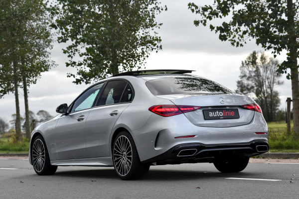 Mercedes-Benz C-Klasse 180 AMG Night ed. Pano, Memory, 360, Dodeh, Sfeer, CarPlay!