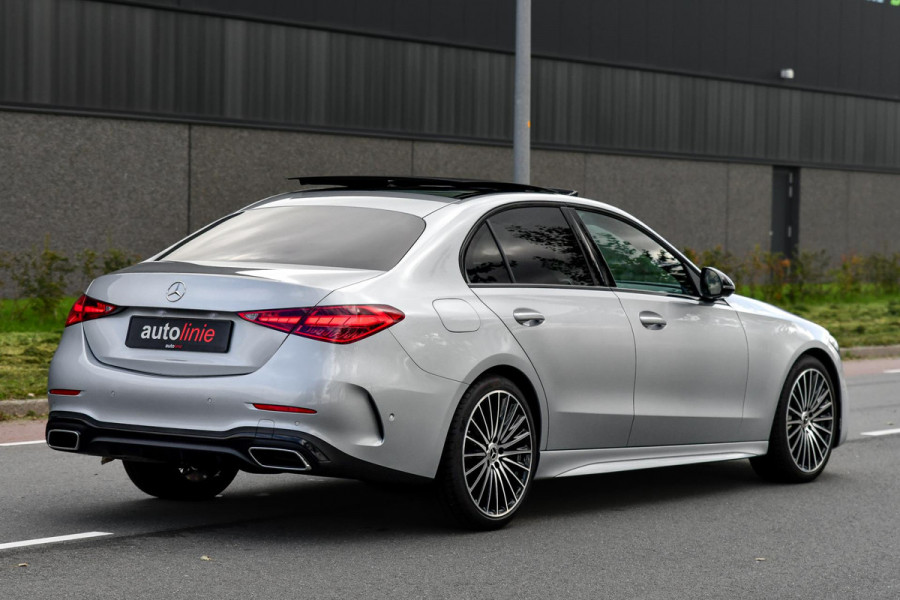 Mercedes-Benz C-Klasse 180 AMG Night ed. Pano, Memory, 360, Dodeh, Sfeer, CarPlay!