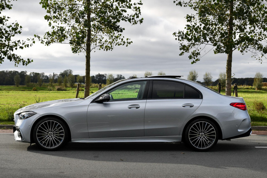 Mercedes-Benz C-Klasse 180 AMG Night ed. Pano, Memory, 360, Dodeh, Sfeer, CarPlay!